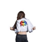 Large Rainbow LGBT Lips Iron On Embroidered Patch